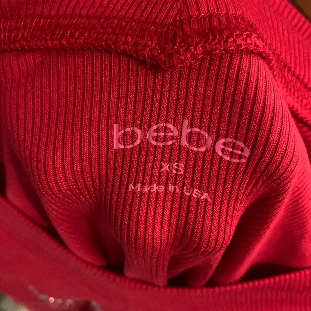 Bebe Rhinestone ribbed top - Picture 3 of 3